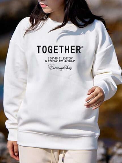 Wholesale TOGETHER Print Casual Sweatshirt