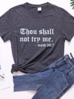 Wholesale Thou Shall Print Short Sleeve T-shirt