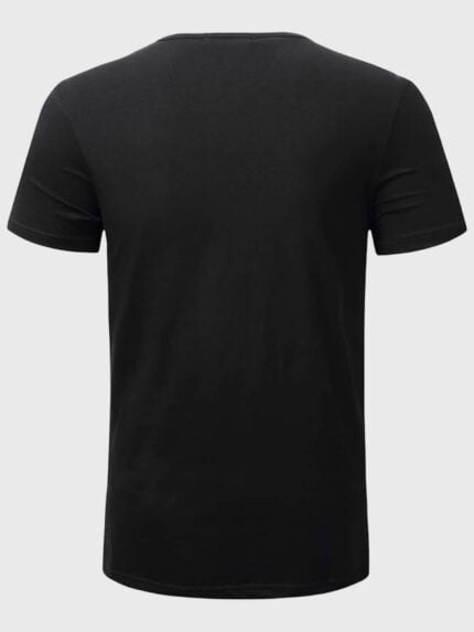 Wholesale V-neck Buttons Short Sleeve Men's T-Shirt