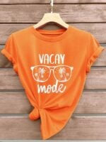 Wholesale VACAY Print Short Sleeve T-shirt