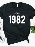 Wholesale VINTAGE 1982 print Mama Letter T-Shirt