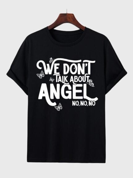 Wholesale WE DON'T ANGEL Print Casual Men's T-Shirt