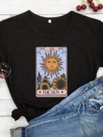 Wholesale Women's Sun Print T-shirt