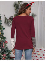 Wholesale hristmas Letter Print Long Sleeve Top