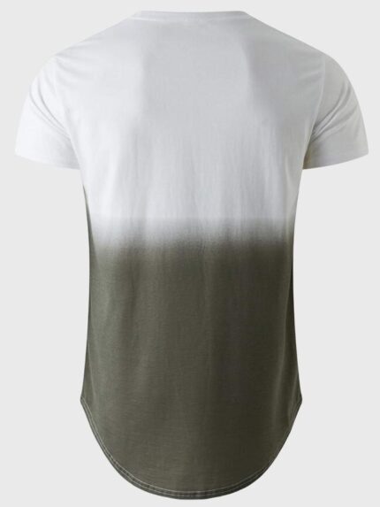 Contrasting Color Short Sleeve Men's T-Shirt