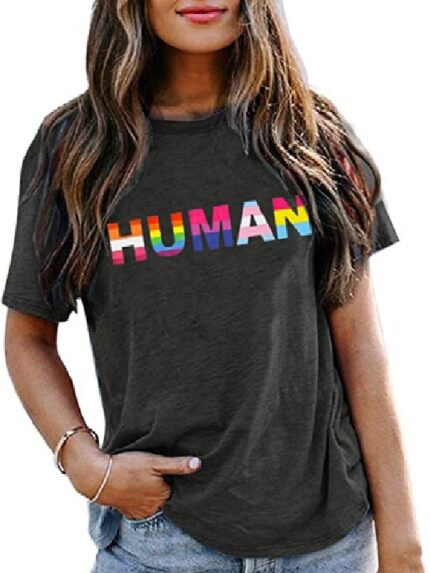 Human Rainbow Flag LGBT T-Shirt