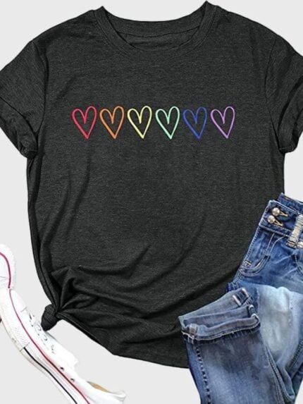 LGBTQ Equality Hearts T-Shirt