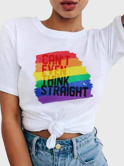 Women Rainbow Casual T-Shirt