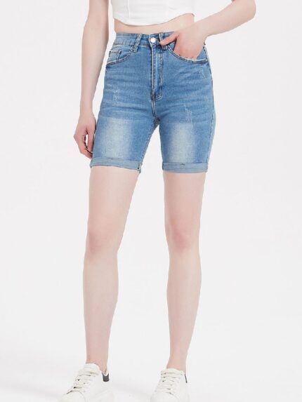 Wholesale Casual Skinny Denim Shorts