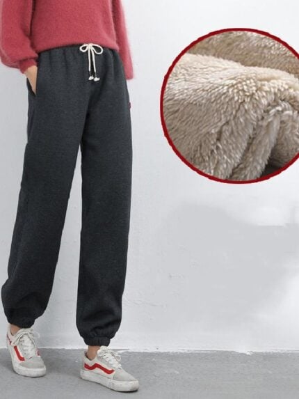 Wholesale Elasticated Waist Lace Fleece Lounge Pants