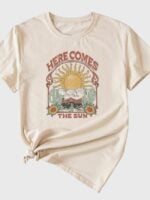 Wholesale Here Comes Graphic Vintage T-shirt