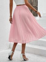 Wholesale Solid Color Chiffon Pleated Skirt