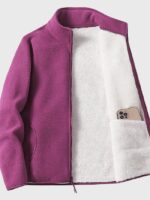 Wholesale Solid Color Polar Fleece Jacket