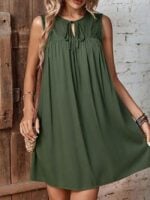 Wholesale Solid Color Sleeveless Loose Dress