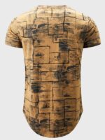 Wholesale Trendy Printed Curved Hem Men's T-shirt