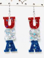 Wholesale USA stars acrylic Earrings