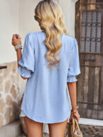 Wholesale V Neck Half Sleeve Blouse