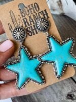 Wholesale Western Large Pentagram Earrings