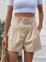 Wholesale Apricot Elastic Waist Lounge Shorts