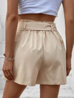 Wholesale Apricot Elastic Waist Lounge Shorts