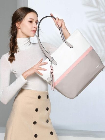 Wholesale Color Block Tote Bag for Women