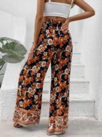 Wholesale Floral Elastic Waist Lounge Pants