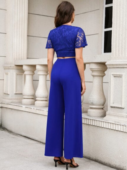 Wholesale Floral Lace Elegant Two-piece Set