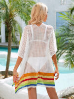 Wholesale Loose Stripe Panel Cutout Beach Bikini Cover Up