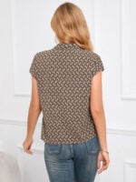 Wholesale Printed Short Sleeve Blouse