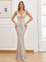 Wholesale Sequined Beaded Mermaid Formal Dress