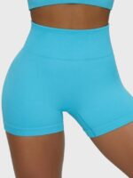 Wholesale Solid Color High Waist Yoga Short Pants