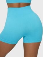 Wholesale Solid Color High Waist Yoga Short Pants