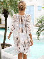 Wholesale Solid Color Hollow Loose Bikini Cover-up