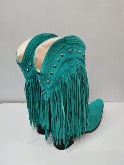 Wholesale Trendy Studded Tassel Suede Boots