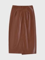 Wholesale Brown Knot High Waist Skirt