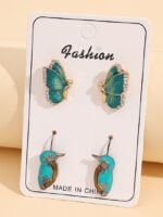 Wholesale Butterfly Hummingbird Stud Earring Set