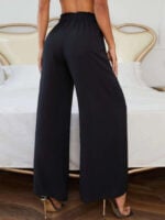 Wholesale Casual Elastic Waist Wide-Leg Pants