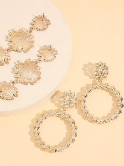 Wholesale Circle Pearl Earrings Set