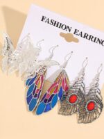 Wholesale Ethnic Openwork Butterfly Earring Set