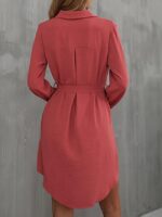 Wholesale Fashion Button Lapel Shirt Dress