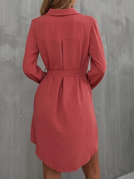 Wholesale Fashion Button Lapel Shirt Dress