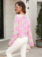 Wholesale Floral Crew Neck Sweater