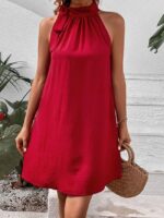 Wholesale High Neck Halterneck Loose Dress