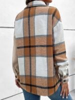 Wholesale Plaid Panel Button Long Sleeve Shirt