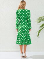 Wholesale Sexy Polka Dot V Neck Mermaid Dress