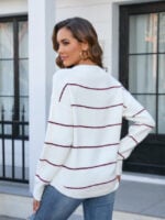 Wholesale Simple Stripe Pullover Sweater