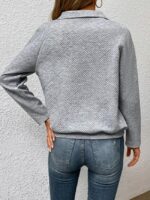 Wholesale Solid Color Long Sleeve Pocket Sweatshirt