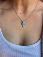 Wholesale Turquoise Lightning Pendant Necklace