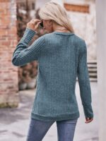 Wholesale V Neck Long Sleeve Slim Top