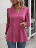 Wholesale V Neck Ruffle Sleeve Top